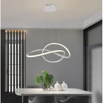 Brilagi - Lampadario a sospensione con filo LED dimmerabile COSMOWAVE LED/70W/230V 3000-6500K bianco + telecomando