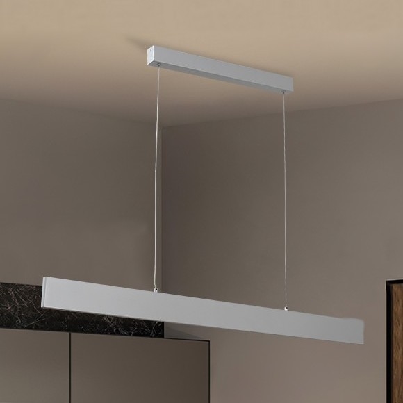 Brilagi - Lampadario a sospensione con filo LED dimmerabile SLIMLINE LED/40W/230V 3000-6000K argento + telecomando