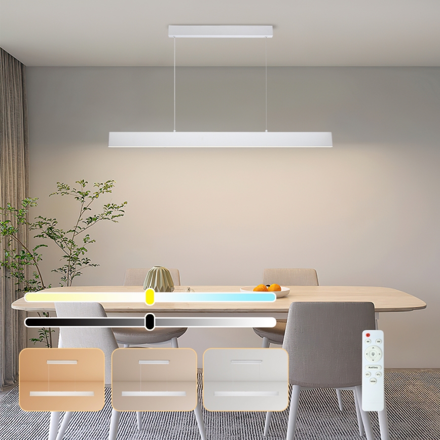 Brilagi - Lampadario a sospensione con filo LED dimmerabile SLIMLINE LED/40W/230V 3000-6000K bianco + telecomando