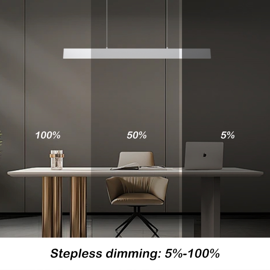 Brilagi - Lampadario a sospensione con filo LED dimmerabile SLIMLINE LED/40W/230V 3000-6000K bianco + telecomando