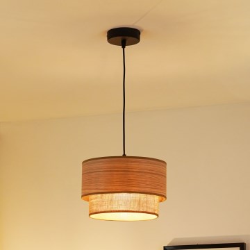Brilagi - Lampadario a sospensione con filo MONTANA BOHO 1xE27/15W/230V diametro 25 cm marrone/nero
