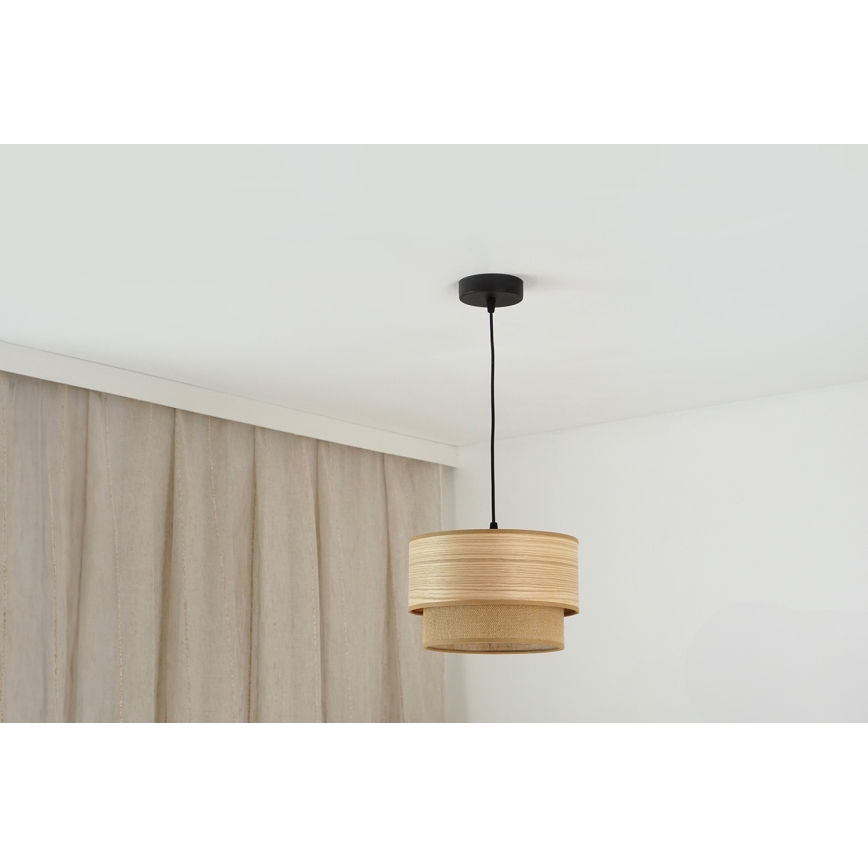Brilagi - Lampadario a sospensione con filo MONTANA BOHO 1xE27/15W/230V diametro 25 cm marrone/nero