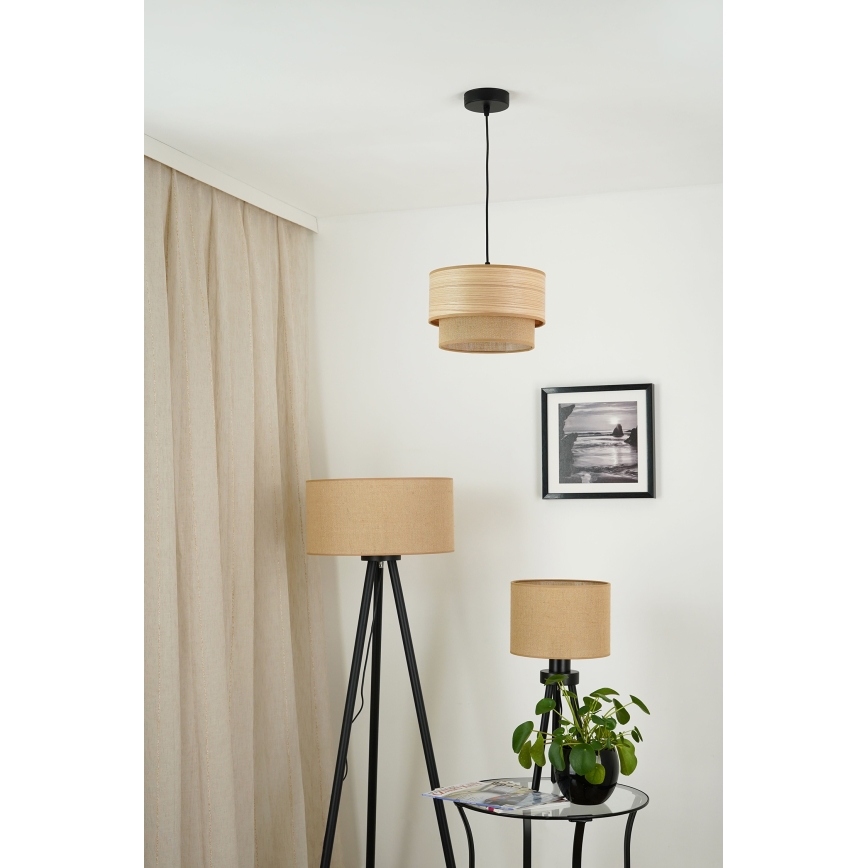 Brilagi - Lampadario a sospensione con filo MONTANA BOHO 1xE27/15W/230V diametro 25 cm marrone/nero