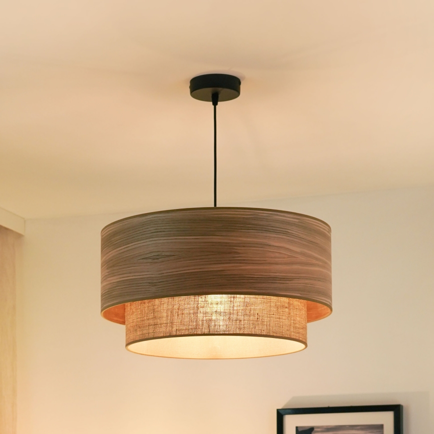 Brilagi - Lampadario a sospensione con filo MONTANA BOHO 1xE27/15W/230V diametro 45 cm marrone/nero