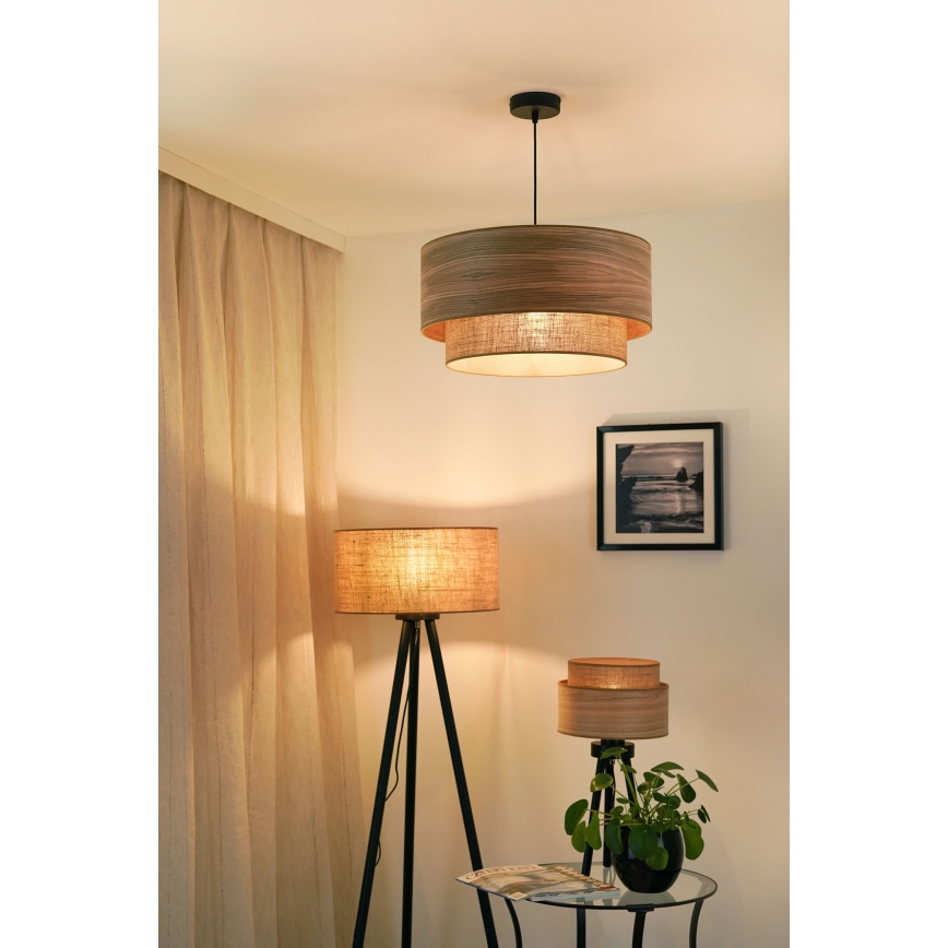 Brilagi - Lampadario a sospensione con filo MONTANA BOHO 1xE27/15W/230V diametro 45 cm marrone/nero