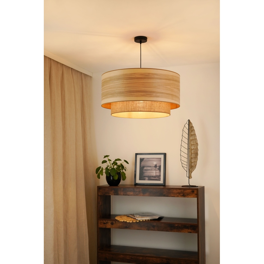 Brilagi - Lampadario a sospensione con filo MONTANA BOHO 1xE27/15W/230V diametro 60 cm marrone/nero