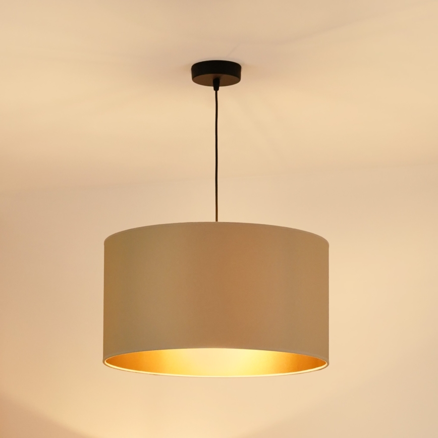 Brilagi - Lampadario a sospensione con filo OREGON ROLLER VEGE 1xE27/15W/230V diametro 45 cm beige