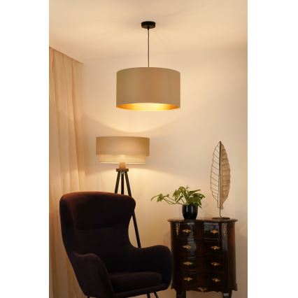 Brilagi - Lampadario a sospensione con filo OREGON ROLLER VEGE 1xE27/15W/230V diametro 45 cm beige