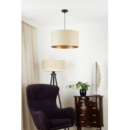 Brilagi - Lampadario a sospensione con filo OREGON ROLLER VEGE 1xE27/15W/230V diametro 45 cm beige