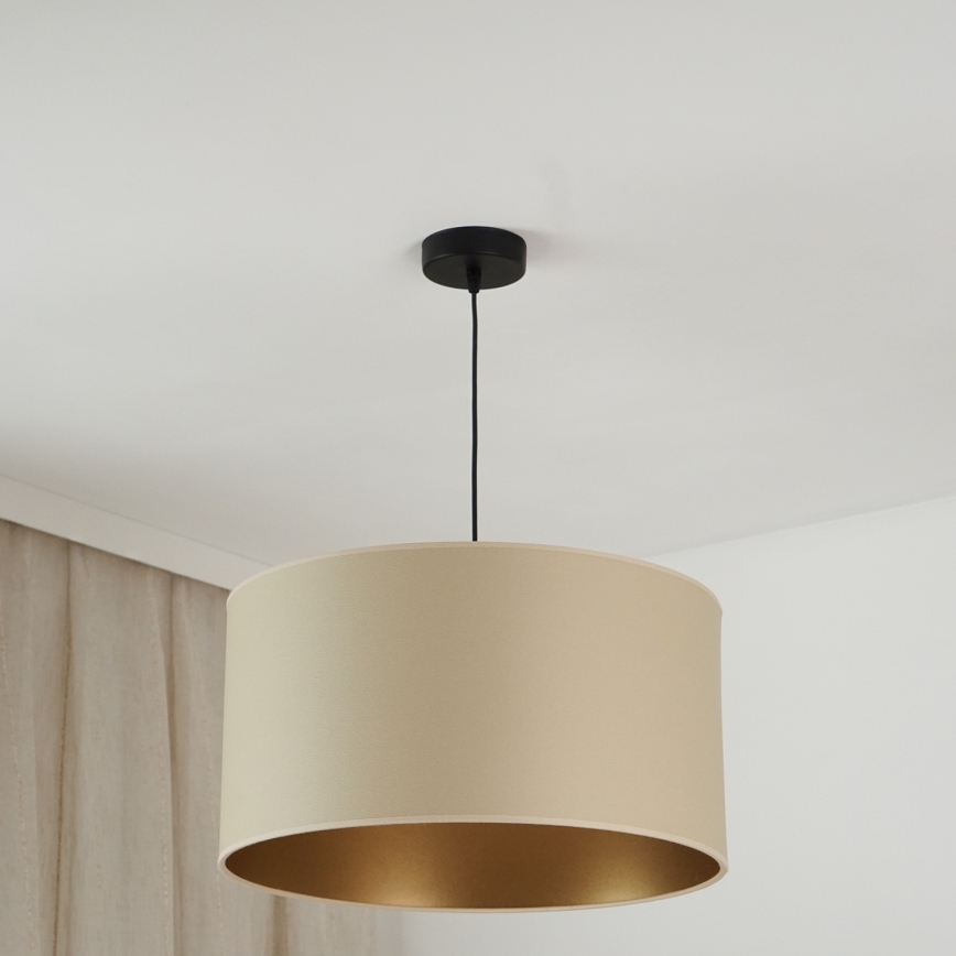 Brilagi - Lampadario a sospensione con filo OREGON ROLLER VEGE 1xE27/15W/230V diametro 45 cm beige