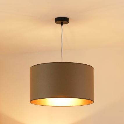 Brilagi - Lampadario a sospensione con filo OREGON ROLLER VEGE 1xE27/15W/230V diametro 45 cm grigio