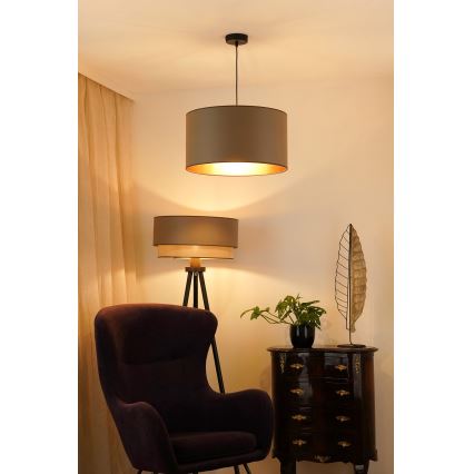 Brilagi - Lampadario a sospensione con filo OREGON ROLLER VEGE 1xE27/15W/230V diametro 45 cm grigio