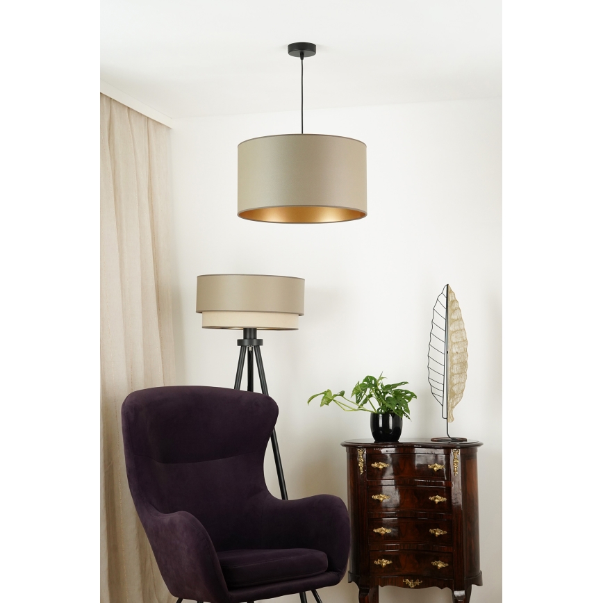 Brilagi - Lampadario a sospensione con filo OREGON ROLLER VEGE 1xE27/15W/230V diametro 45 cm grigio
