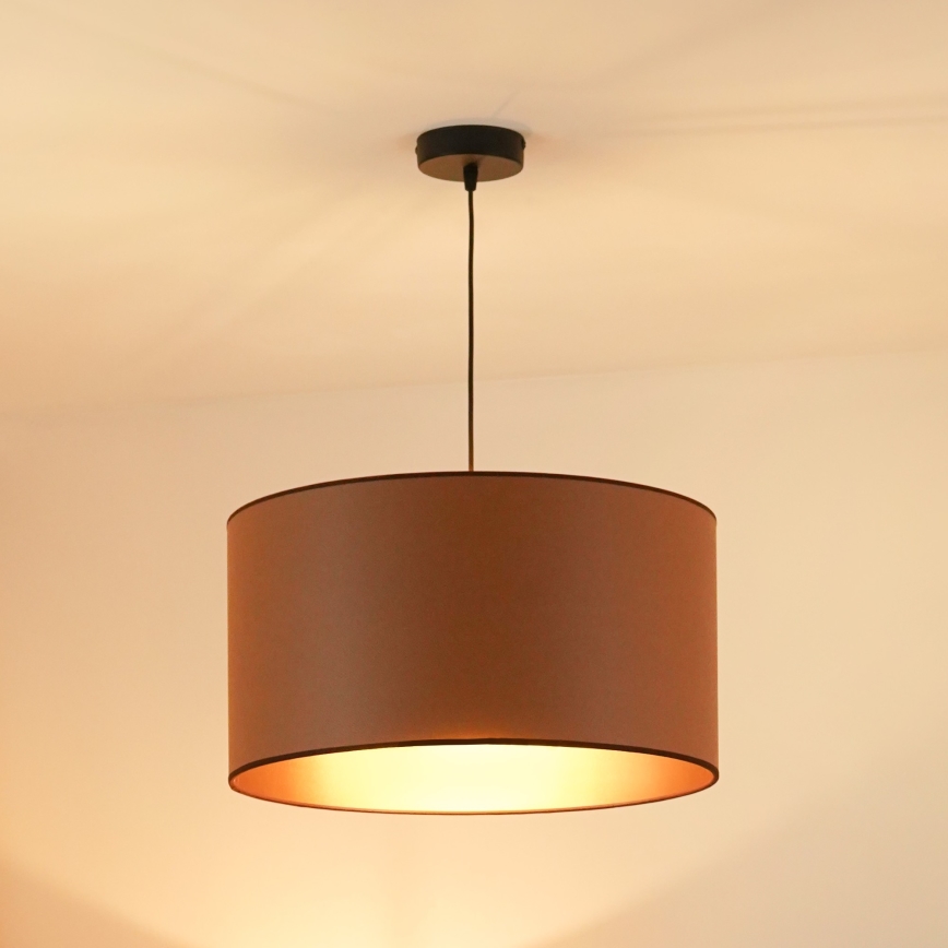 Brilagi - Lampadario a sospensione con filo OREGON ROLLER VEGE 1xE27/15W/230V diametro 45 cm marrone