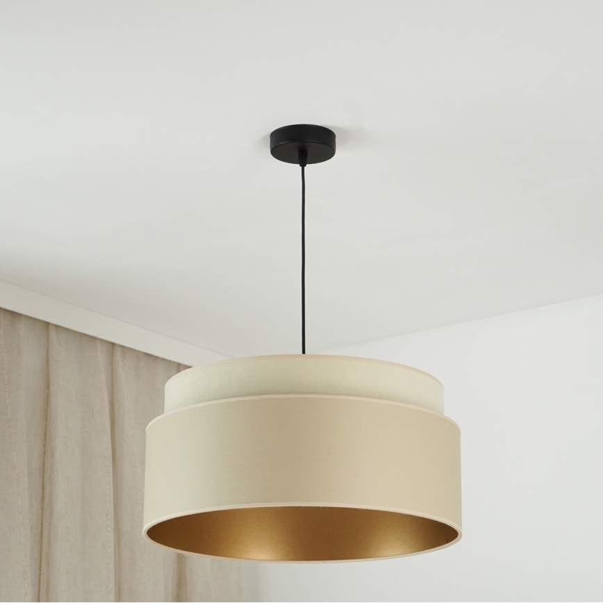 Brilagi - Lampadario a sospensione con filo OREGON VEGE 1xE27/15W/230V diametro 45 cm beige