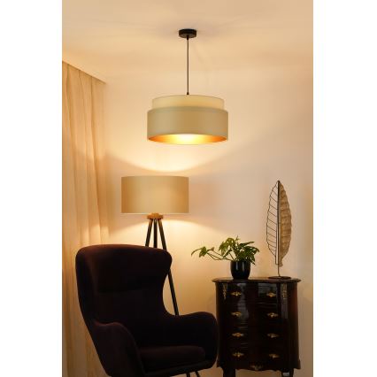 Brilagi - Lampadario a sospensione con filo OREGON VEGE 1xE27/15W/230V diametro 45 cm beige