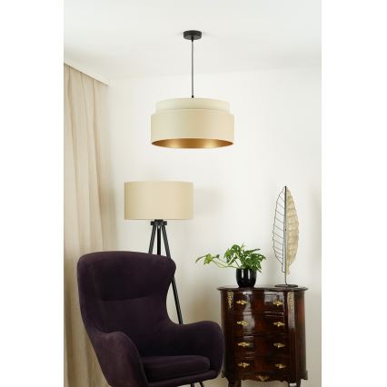 Brilagi - Lampadario a sospensione con filo OREGON VEGE 1xE27/15W/230V diametro 45 cm beige