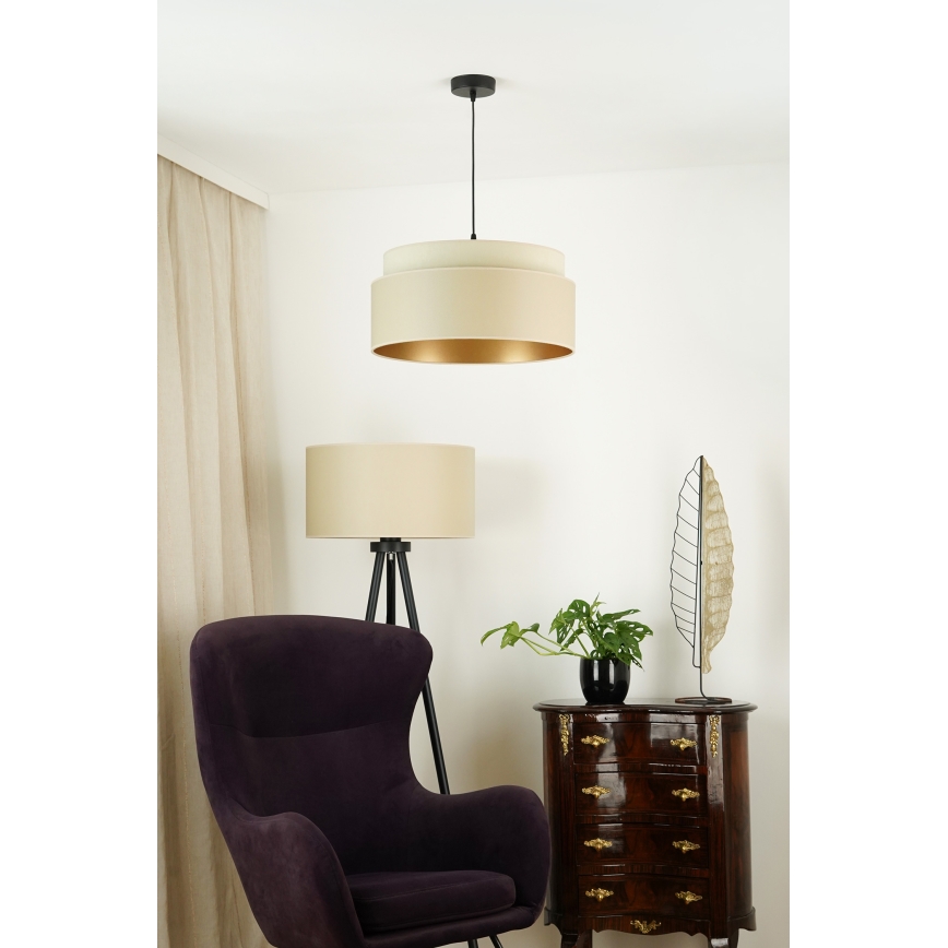 Brilagi - Lampadario a sospensione con filo OREGON VEGE 1xE27/15W/230V diametro 45 cm beige