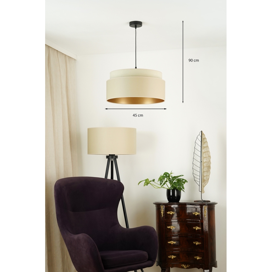 Brilagi - Lampadario a sospensione con filo OREGON VEGE 1xE27/15W/230V diametro 45 cm beige