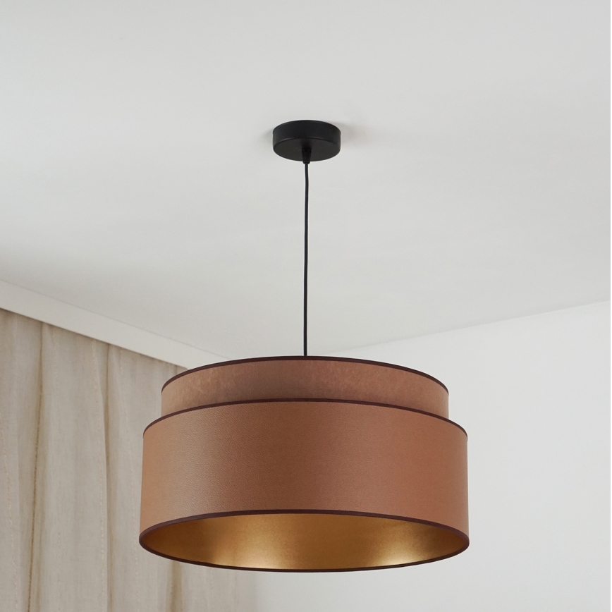 Brilagi - Lampadario a sospensione con filo OREGON VEGE 1xE27/15W/230V diametro 45 cm marrone