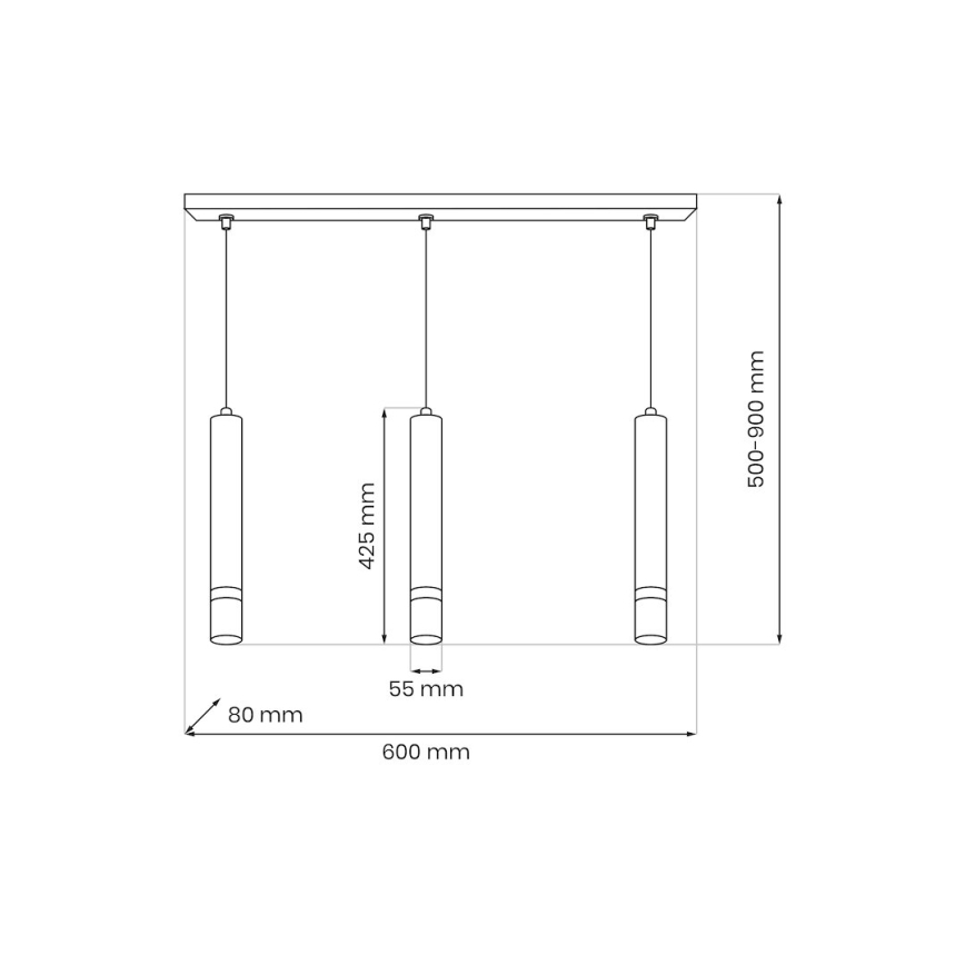 Brilagi - Lampadario a sospensione con filo POKER 3xGU10/25W/230V beige/oro