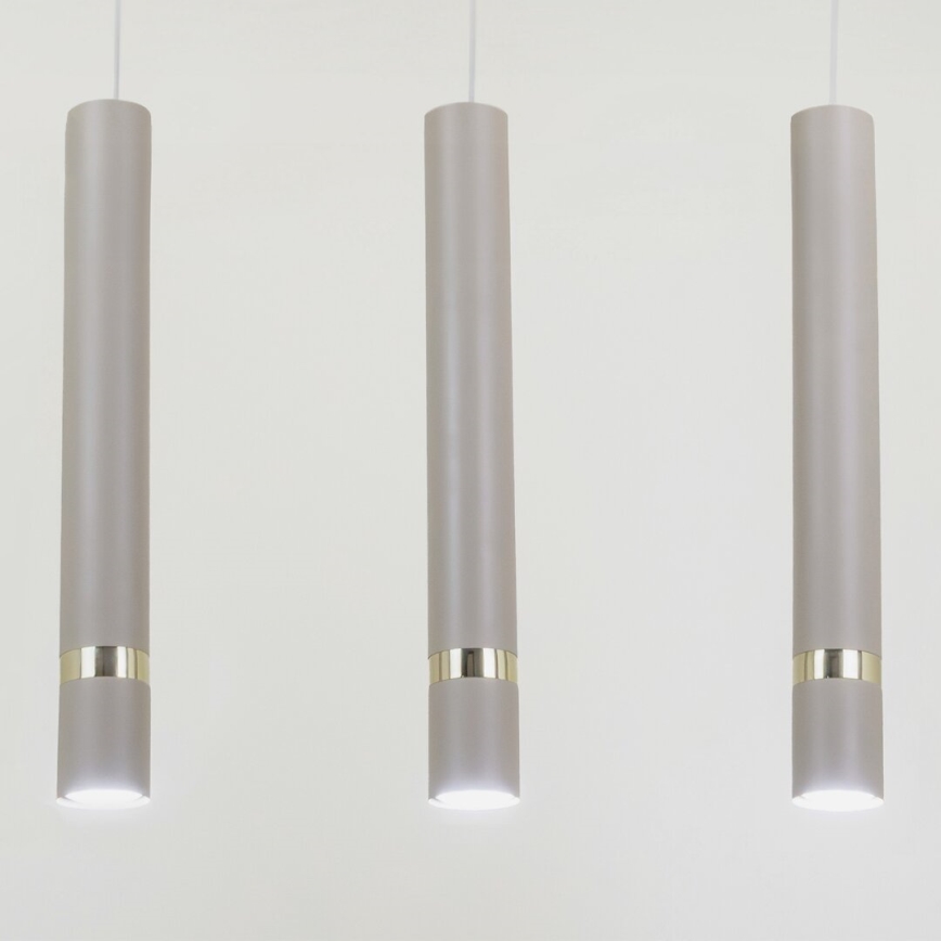 Brilagi - Lampadario a sospensione con filo POKER 3xGU10/25W/230V beige/oro