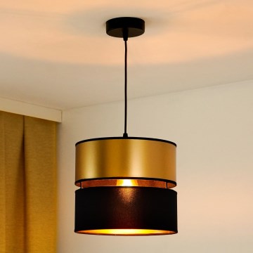 Brilagi - Lampadario a sospensione con filo ROYAL 1xE27/15W/230V diametro 25 cm nero/oro
