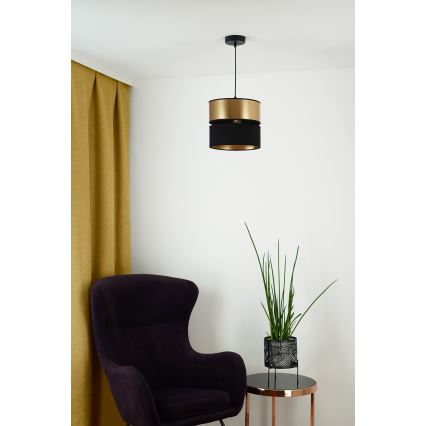 Brilagi - Lampadario a sospensione con filo ROYAL 1xE27/15W/230V diametro 25 cm nero/oro