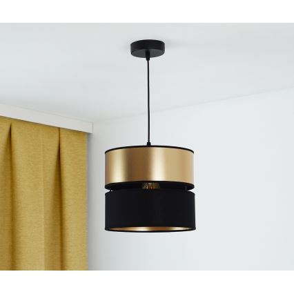 Brilagi - Lampadario a sospensione con filo ROYAL 1xE27/15W/230V diametro 25 cm nero/oro