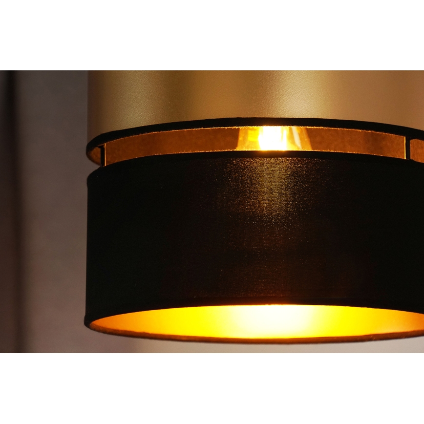 Brilagi - Lampadario a sospensione con filo ROYAL 1xE27/15W/230V diametro 25 cm nero/oro