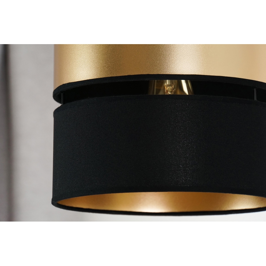 Brilagi - Lampadario a sospensione con filo ROYAL 1xE27/15W/230V diametro 25 cm nero/oro