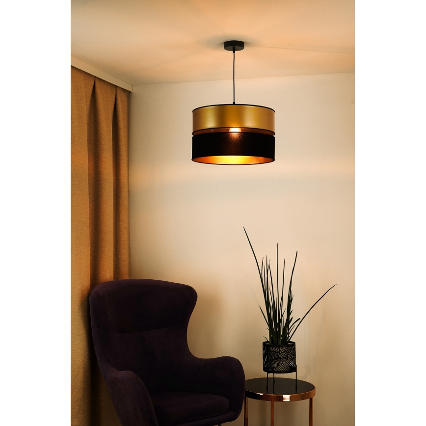Brilagi - Lampadario a sospensione con filo ROYAL 1xE27/15W/230V diametro 40 cm nero/oro