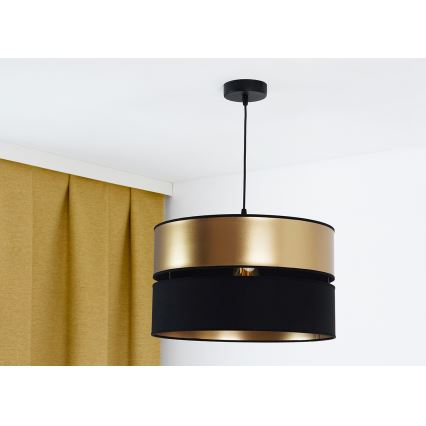 Brilagi - Lampadario a sospensione con filo ROYAL 1xE27/15W/230V diametro 40 cm nero/oro