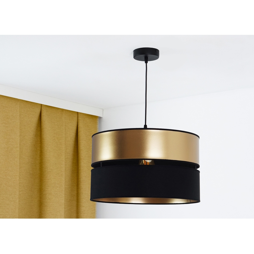 Brilagi - Lampadario a sospensione con filo ROYAL 1xE27/15W/230V diametro 40 cm nero/oro