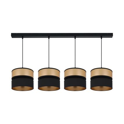 Brilagi - Lampadario a sospensione con filo ROYAL 4xE27/15W/230V nero/oro