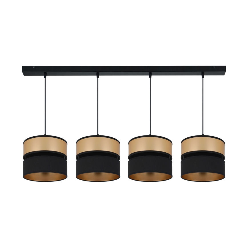 Brilagi - Lampadario a sospensione con filo ROYAL 4xE27/15W/230V nero/oro