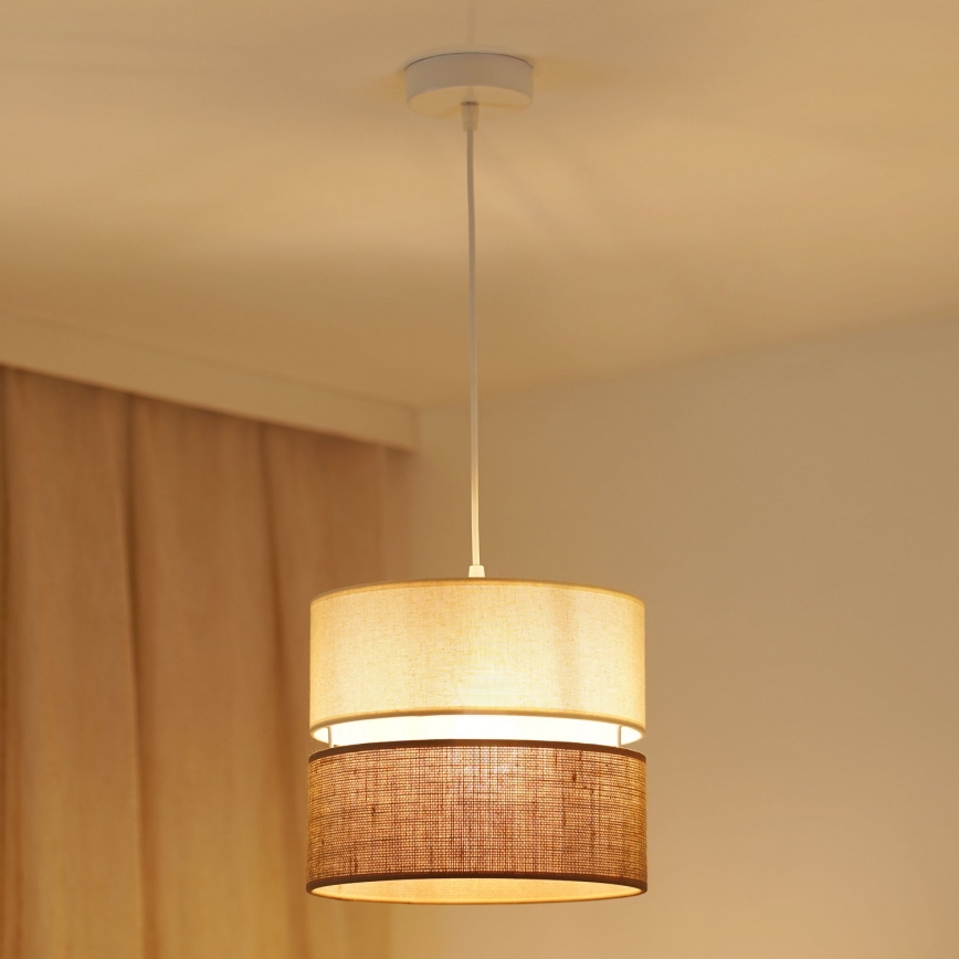 Brilagi - Lampadario a sospensione con filo ROYAL YUTE 1xE27/15W/230V diametro 25 cm beige/color crema