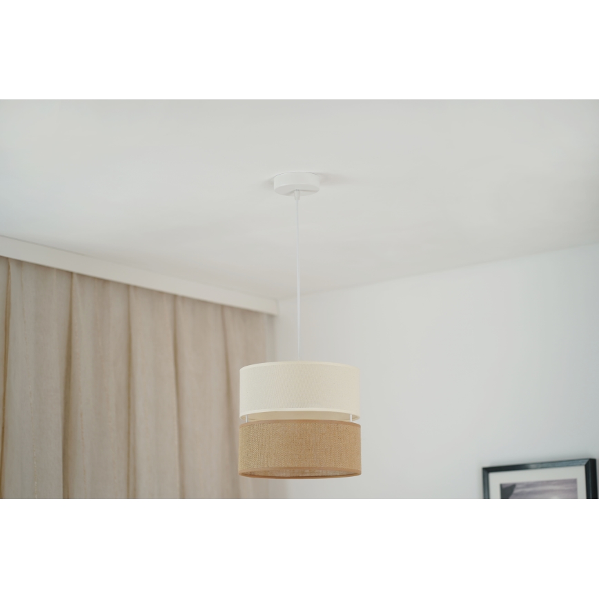 Brilagi - Lampadario a sospensione con filo ROYAL YUTE 1xE27/15W/230V diametro 25 cm beige/color crema