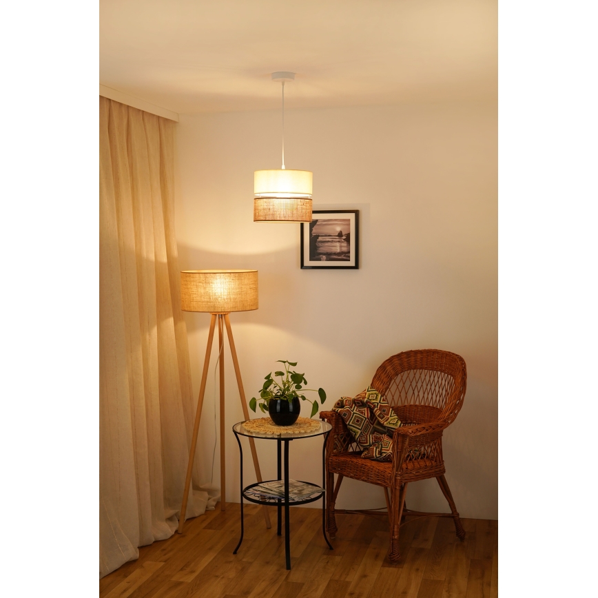 Brilagi - Lampadario a sospensione con filo ROYAL YUTE 1xE27/15W/230V diametro 25 cm beige/color crema