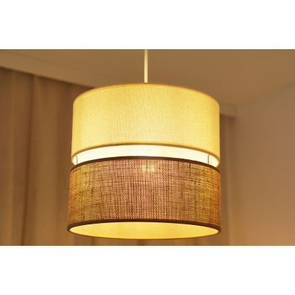 Brilagi - Lampadario a sospensione con filo ROYAL YUTE 1xE27/15W/230V diametro 25 cm beige/color crema