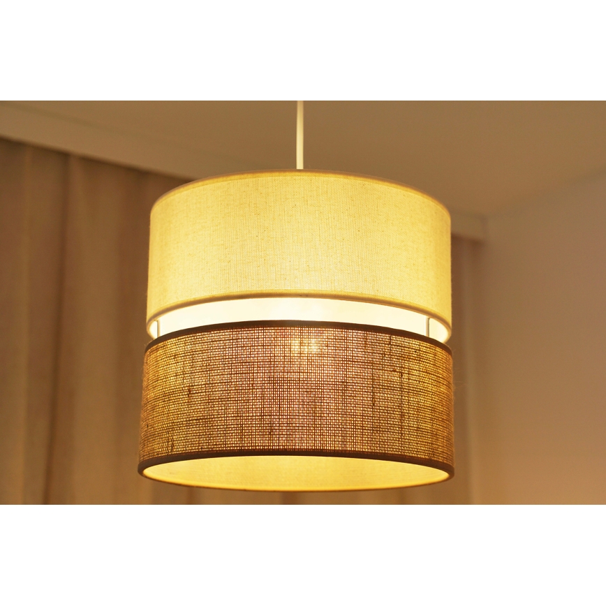 Brilagi - Lampadario a sospensione con filo ROYAL YUTE 1xE27/15W/230V diametro 25 cm beige/color crema