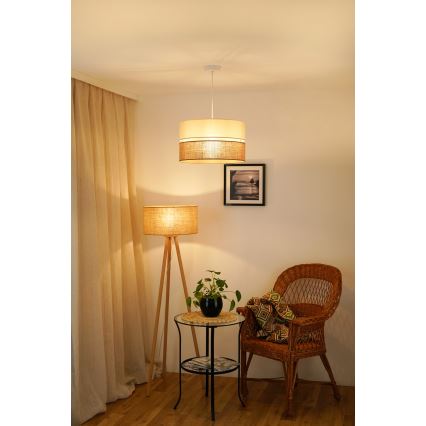 Brilagi - Lampadario a sospensione con filo ROYAL YUTE 1xE27/15W/230V diametro 40 cm beige/color crema