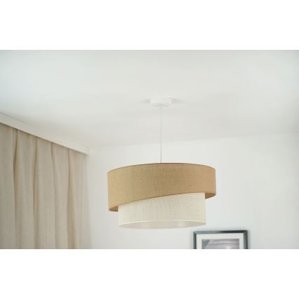 Brilagi - Lampadario a sospensione con filo SHINE 1xE27/15W/230V diametro 50 cm beige/color crema