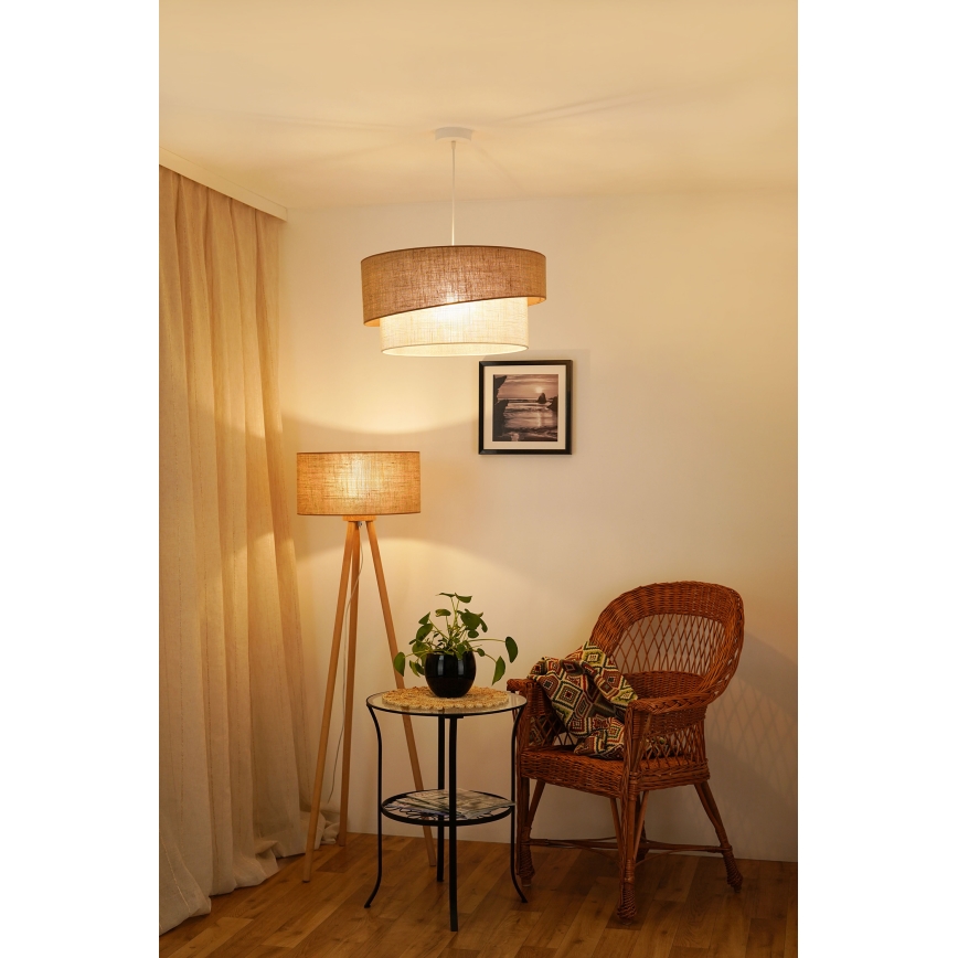 Brilagi - Lampadario a sospensione con filo SHINE 1xE27/15W/230V diametro 50 cm beige/color crema
