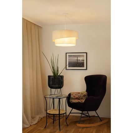 Brilagi - Lampadario a sospensione con filo SHINE 1xE27/15W/230V diametro 50 cm color crema