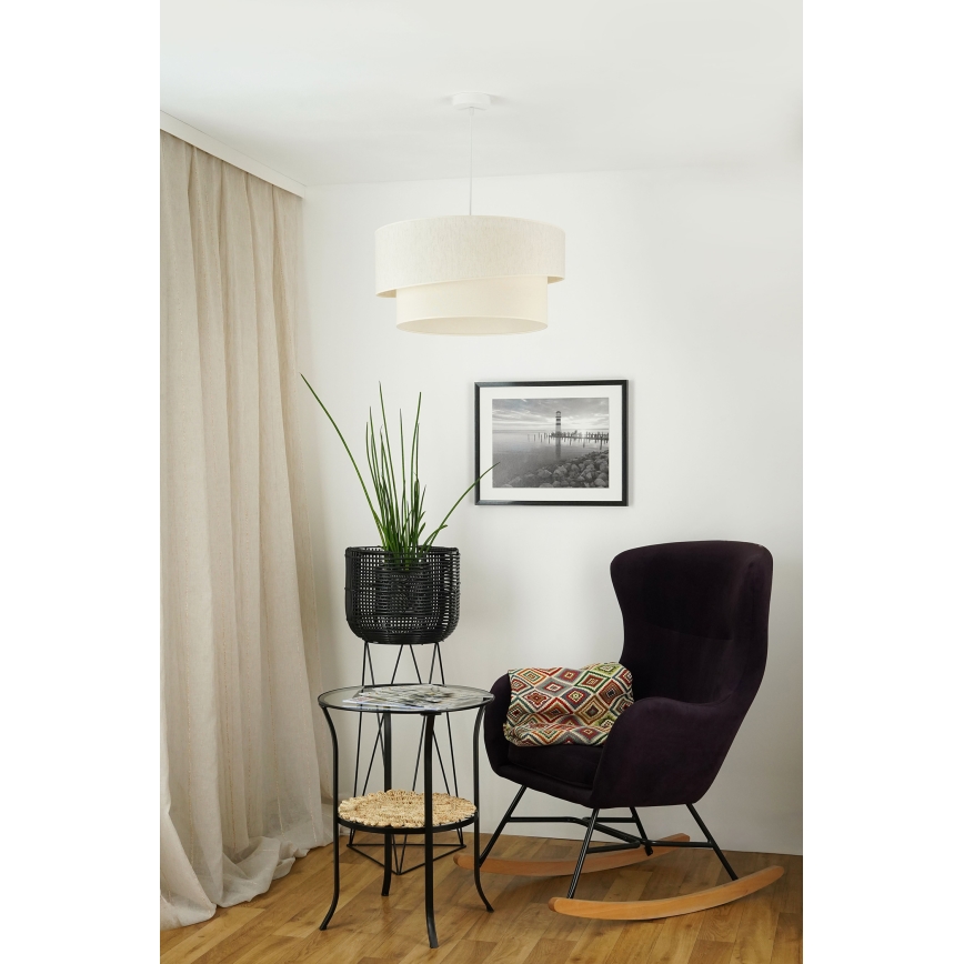 Brilagi - Lampadario a sospensione con filo SHINE 1xE27/15W/230V diametro 50 cm color crema
