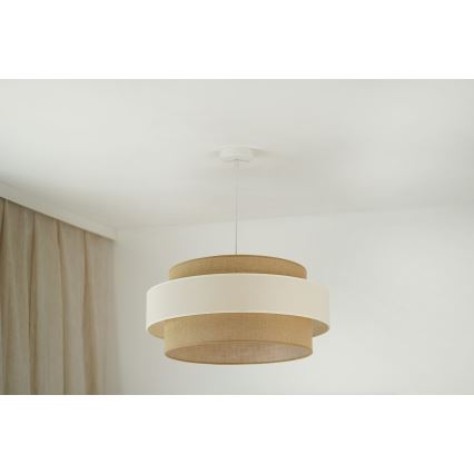 Brilagi - Lampadario a sospensione con filo SPACE LIGHT 1xE27/15W/230V diametro 50 cm beige/color crema