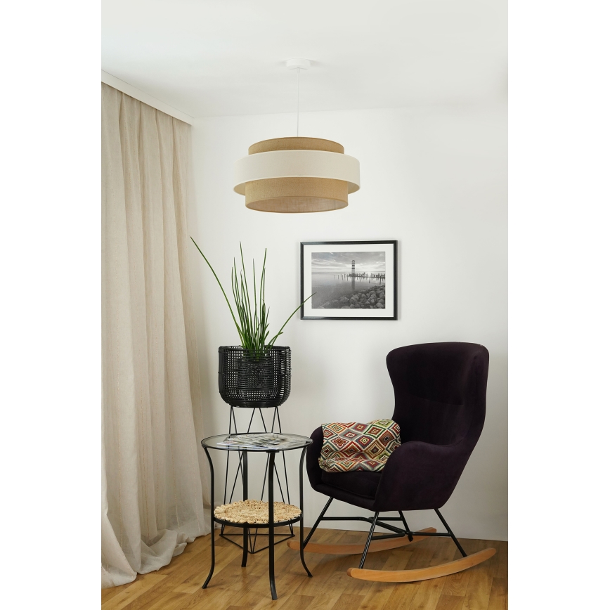 Brilagi - Lampadario a sospensione con filo SPACE LIGHT 1xE27/15W/230V diametro 50 cm beige/color crema