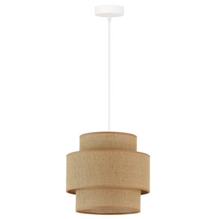 Brilagi - Lampadario a sospensione con filo SPACE YUTE 1xE27/15W/230V diametro 25 cm beige/bianco