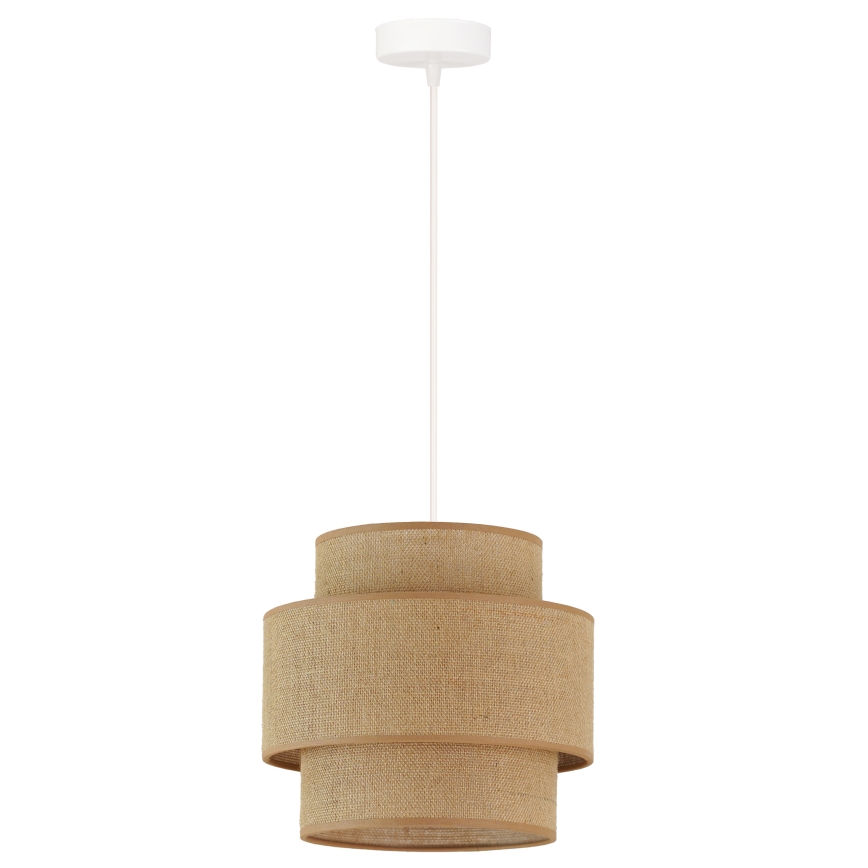 Brilagi - Lampadario a sospensione con filo SPACE YUTE 1xE27/15W/230V diametro 25 cm beige/bianco